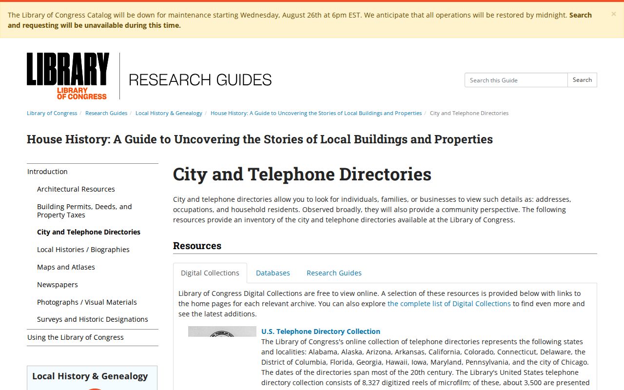 Prairieville city directory historical research guide