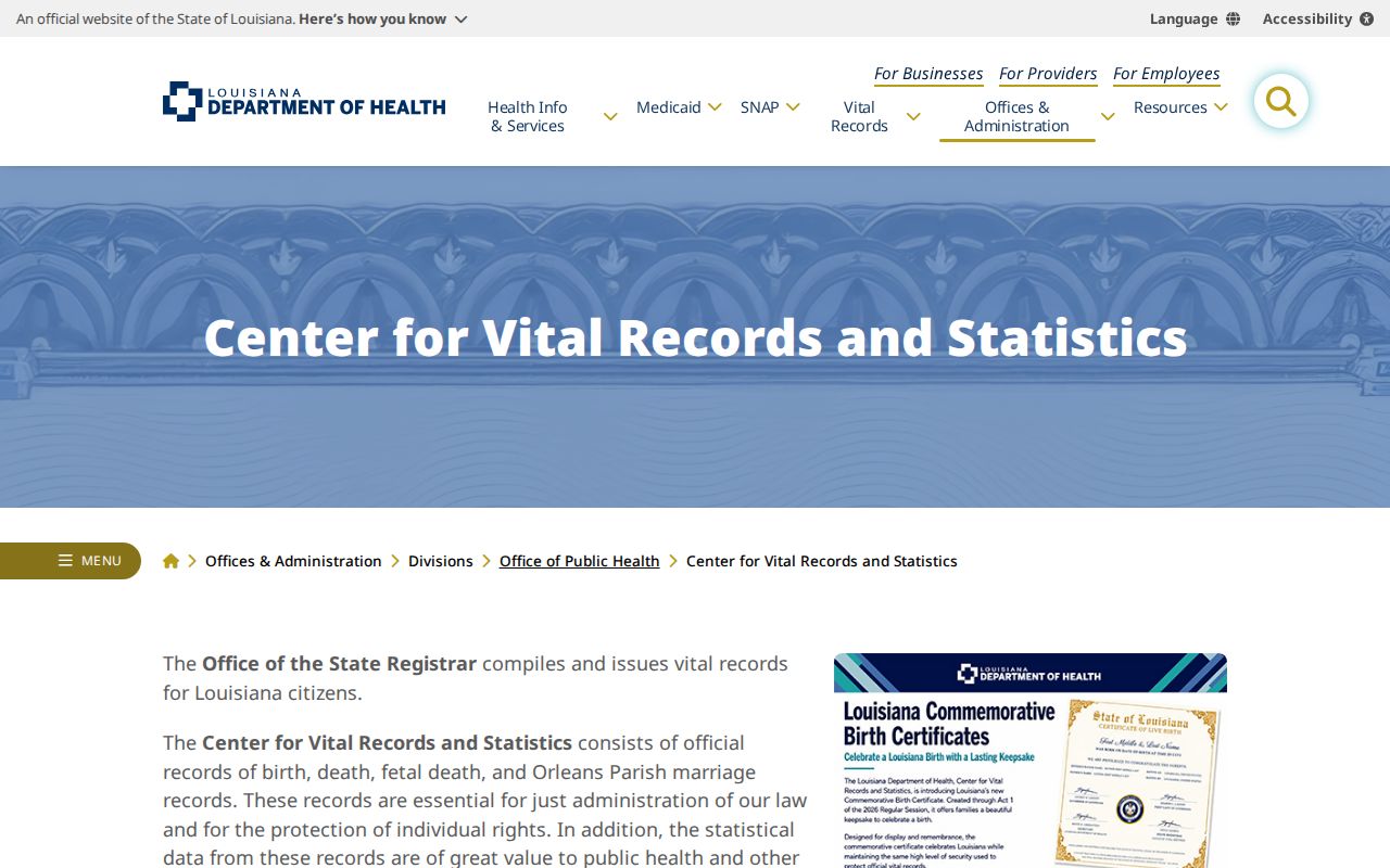 Louisiana Vital Records information for Prairieville family research