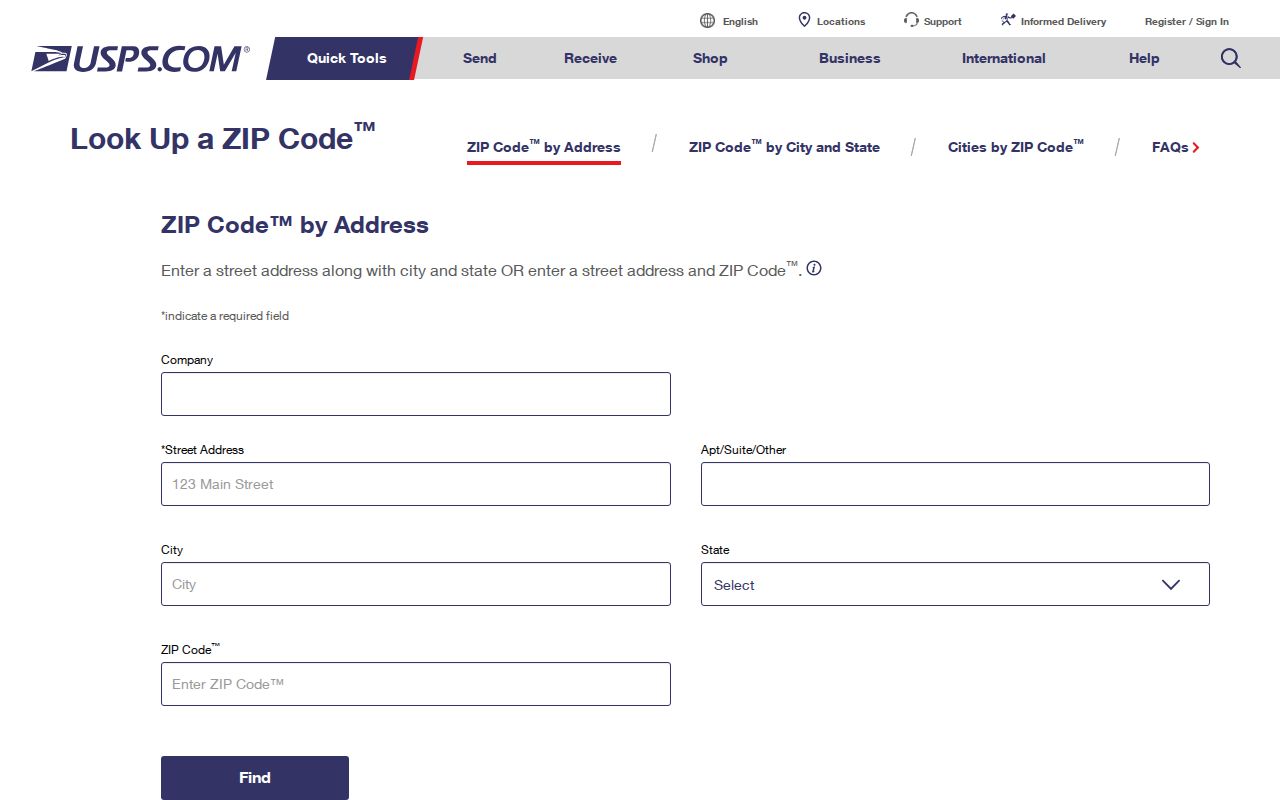 USPS address lookup used to verify a Prairieville ZIP code